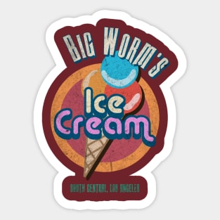 Big Worm's Ice Cream Sticker